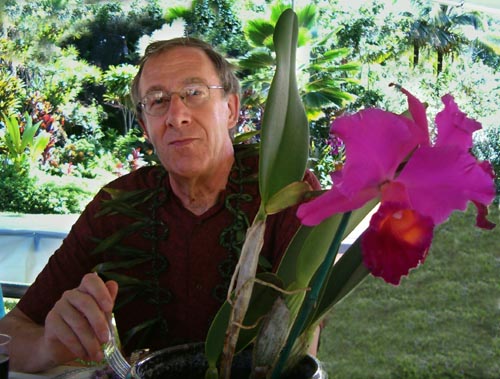 Jim with orchid