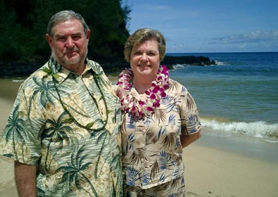 John and Sharon at the beach