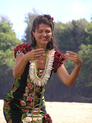Alandra, the beautiful Hula dancer